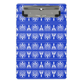 ギリシャのアラベスク地中海の様式の青 ミニクリップボード