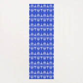 ギリシャのアラベスク地中海の様式の青 ヨガマット (裏面)