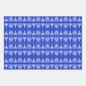 ギリシャのアラベスク地中海の様式の青 ラッピングペーパーシート (正面2)