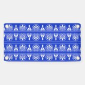 ギリシャのアラベスク地中海の様式の青 横断幕 (横)