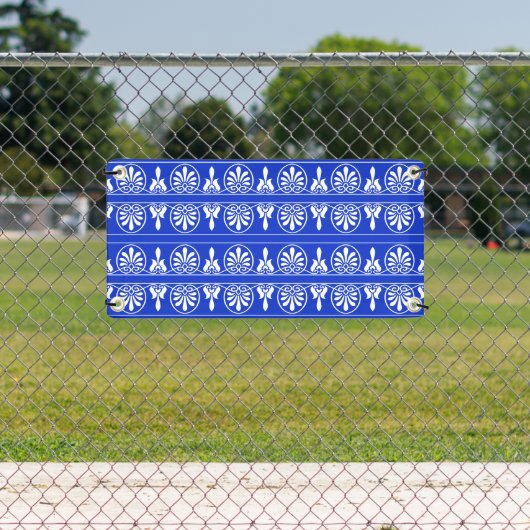 ギリシャのアラベスク地中海の様式の青 横断幕 (インサイチュ)