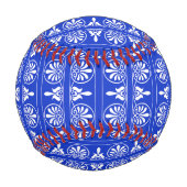 ギリシャのアラベスク地中海の様式の青 野球ボール (裏面)