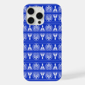 ギリシャのアラベスク地中海の様式の青 iPhoneケース (裏面)