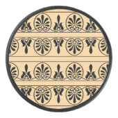 ギリシャのアラベスク地中海の様式ブラウン アイスホッケーパック (正面)