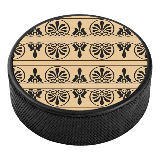 ギリシャのアラベスク地中海の様式ブラウン アイスホッケーパック (3/4)