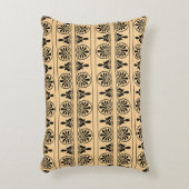 ギリシャのアラベスク地中海の様式ブラウン アクセントクッション (正面(垂直))