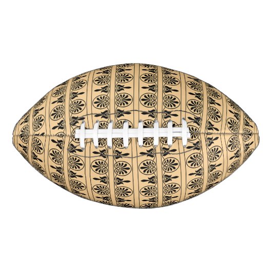 ギリシャのアラベスク地中海の様式ブラウン アメリカンフットボール (正面)