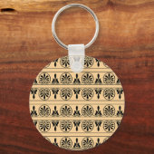 ギリシャのアラベスク地中海の様式ブラウン キーホルダー (正面)