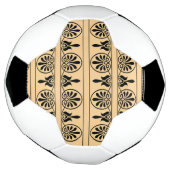 ギリシャのアラベスク地中海の様式ブラウン サッカーボール (回転)