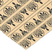 ギリシャのアラベスク地中海の様式ブラウン ショートテーブルランナー (コーナー)