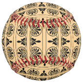 ギリシャのアラベスク地中海の様式ブラウン ソフトボール (正面)