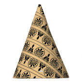 ギリシャのアラベスク地中海の様式ブラウン パーティーハット (右)