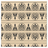 ギリシャのアラベスク地中海の様式ブラウン ファブリック (クローズアップ)