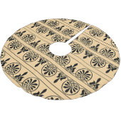 ギリシャのアラベスク地中海の様式ブラウン ブラッシュドポリエステルツリースカート (アングル)