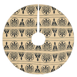 ギリシャのアラベスク地中海の様式ブラウン ブラッシュドポリエステルツリースカート