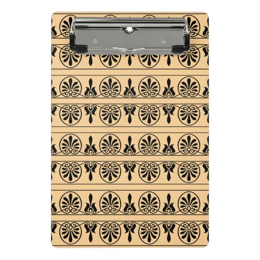 ギリシャのアラベスク地中海の様式ブラウン ミニクリップボード (正面)