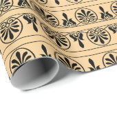 ギリシャのアラベスク地中海の様式ブラウン ラッピングペーパー (ロールコーナー)