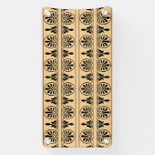 ギリシャのアラベスク地中海の様式ブラウン 横断幕 (縦)