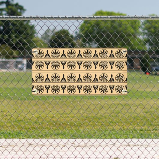 ギリシャのアラベスク地中海の様式ブラウン 横断幕 (インサイチュ)