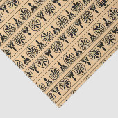 ギリシャのアラベスク地中海の様式ブラウン 薄葉紙 (詳細)