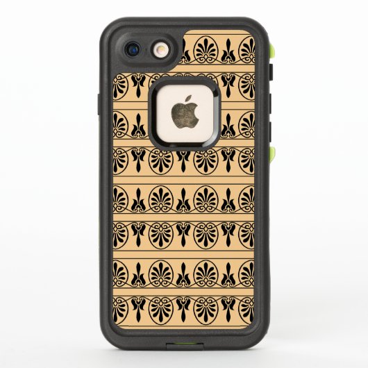 ギリシャのアラベスク地中海の様式ブラウン LifeProof iPhoneケース (裏面)