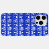ギリシャのアラベスク地中海柄 ブルー Case-Mate iPhoneケース (裏面 (横))