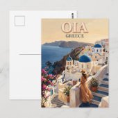 ギリシャのイア ポストカード (正面/裏面)