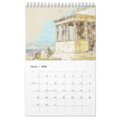 ギリシャのイメージのスケッチ カレンダー (3月 2026)