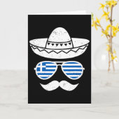 ギリシャのイースターのサングラス Cinco De Mayo メキシコの男の子用 カード (黄色い花)
