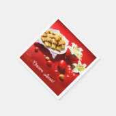 ギリシャのイースターバクラバと卵とユリの招待状 スタンダードカクテルナプキン (角)