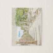 ギリシャのエリス、古代オリンピアの遺跡のスケッチ ジグソーパズル (縦)