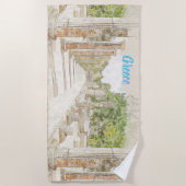 ギリシャのエリス、古代オリンピア ビーチタオル (正面)