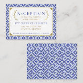 ギリシャのエレガンスウェディングレセプションカード エンクロージャーカード (正面/裏面)