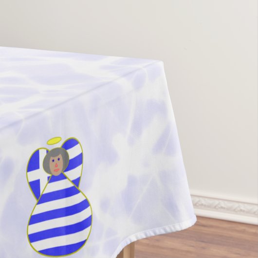 ギリシャのエンジェル灰色の髪の旗のテーブルクロス テーブルクロス (インサイチュ)