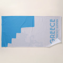 ギリシャのエーゲ島の空に対する教会の概要 ビーチタオル