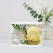 ギリシャのオリーブ油のGelatoのレシピの郵便はがき ポストカード (スタンド正面)