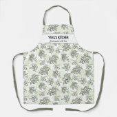 ギリシャのオリーブ,レストランシェフ,ヤヤカスタム文字 エプロン (正面)