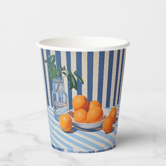 ギリシャのオレンジ 紙コップ (裏面)