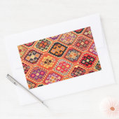 ギリシャのカーペ伝統的ットモチーフフォークパターン真正 長方形シール (封筒)