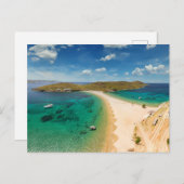 ギリシャのキトノス島コローナビーチ ポストカード (正面/裏面)