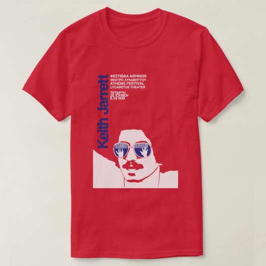 ギリシャのキース・ジャレット Tシャツ (デザイン正面)