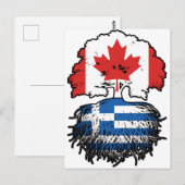 ギリシャのギリシャのカナダの木のルーツ国旗 ポストカード (正面/裏面)