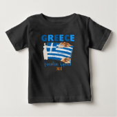 ギリシャのギリシャの休暇ヨーロッパ旅行グループマッチング ベビーTシャツ (正面)