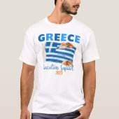 ギリシャのギリシャの休暇ヨーロッパ旅行グループマッチング Tシャツ (正面)