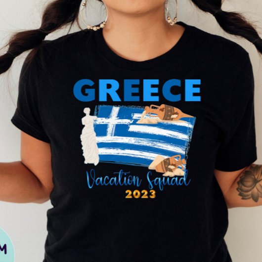 ギリシャのギリシャの休暇ヨーロッパ旅行グループマッチング Tシャツ