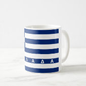ギリシャのギリシャの旗の国のelladaの文字の名前 コーヒーマグカップ (正面右)