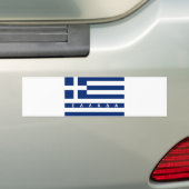 ギリシャのギリシャの旗の国のelladaの文字の名前 バンパーステッカー (車上)