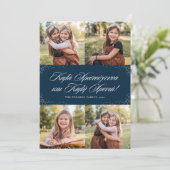 ギリシャのクリスマスと新年の海軍の4枚の写真 シーズンカード (スタンド正面)