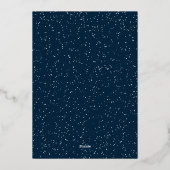 ギリシャのクリスマスと新年の海軍の4枚の写真 箔シーズンカード (裏面)