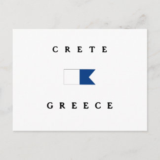 ギリシャのクレタアルファダイブ国旗 ポストカード